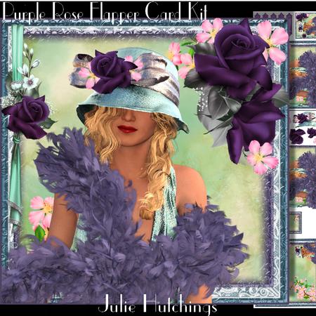 The Purple Rose Flapper Card Front Kit