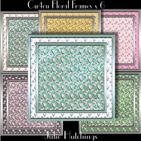 6 Floral Frame Backgrounds Cu4cu