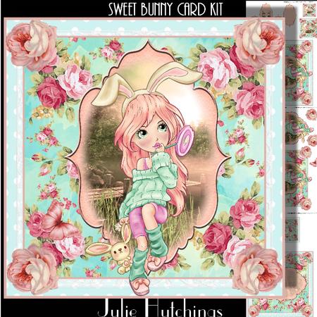 Sweet Bunny Card Front Kit