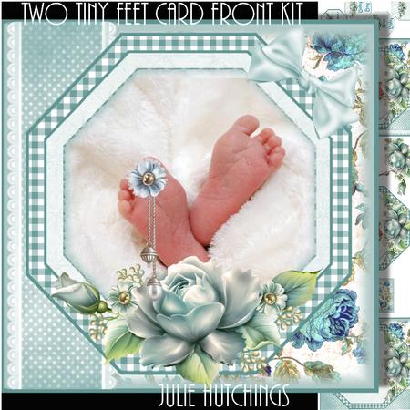 Those Tiny Feet Boy Card Front Kit