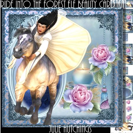 Ride Into the Forest Elf Beauty Card Front Kit