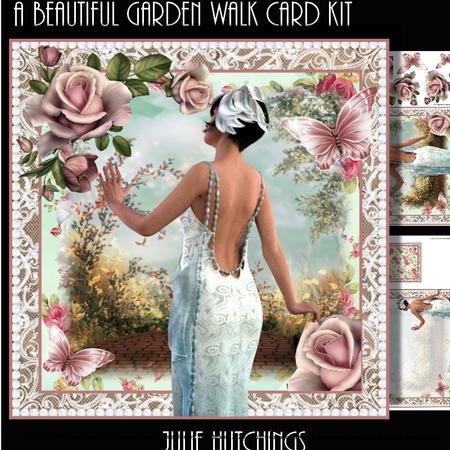 A Beautiful Garden Walk Card Front Kit