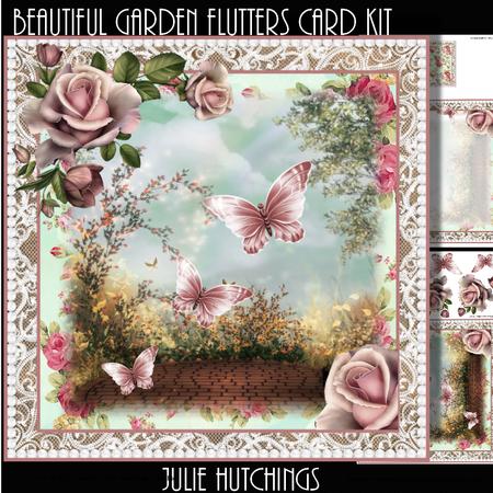 Beautiful Butterfly Garden Card Front Kit