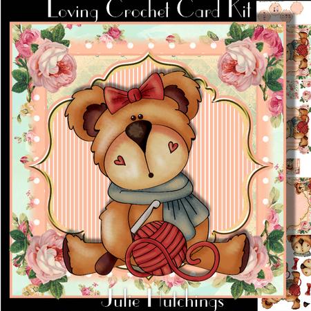 Love to Crochet Card Front Kit