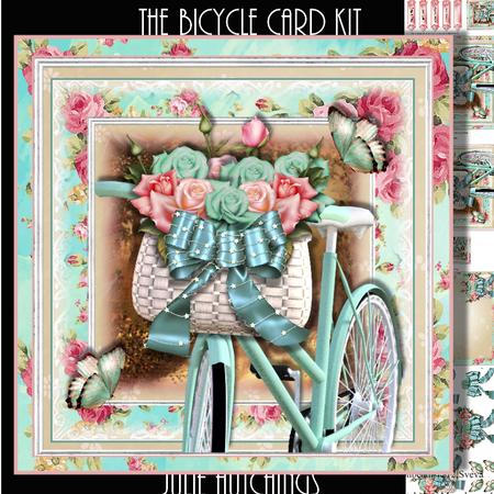 The Shabby Chic Bicycle Card Front Kit
