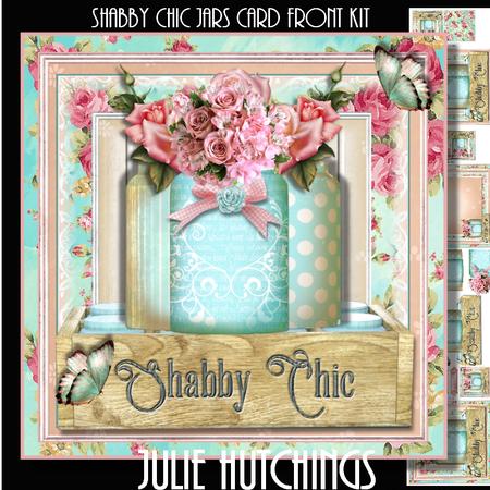 The Shabby Chic Jars Card Front Kit