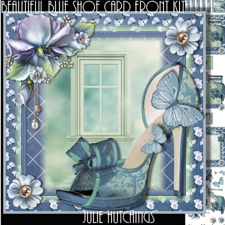 The Beautiful Blue Shoes Card Front Kit