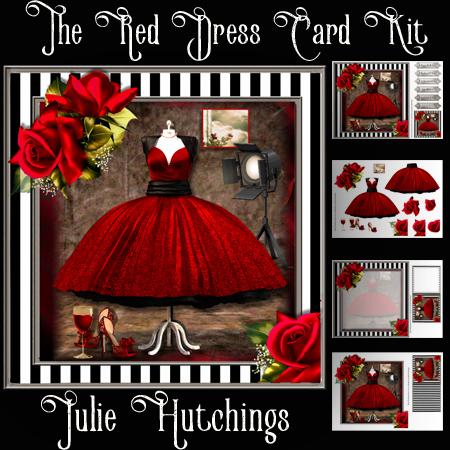 The Red Dress Card Front Kit