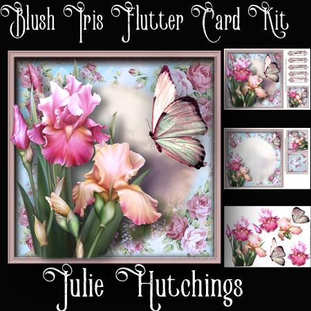 Beautiful Blush Iris Flutter Card Kit