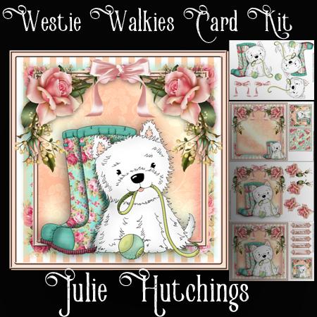 Westie Walkies! Card Front Kit