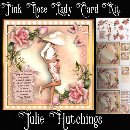 The Pink Rose Lady Card Kit