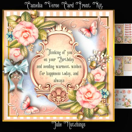 Camelia Verse Card Front Kit