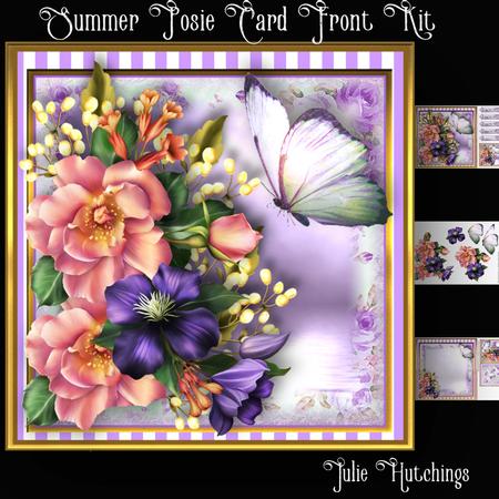 The Summer Posie Card Front Kit