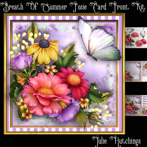 Breath Of Summer Posie Card Front Kit