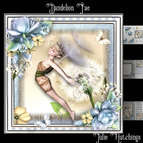 Beautiful Dandelion Fae Card Front Kit