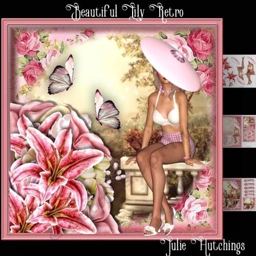 Beautiful Lilly Card Front Kit