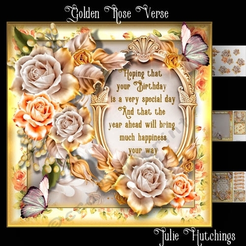 A Rose Gold Verse Card Front Kit
