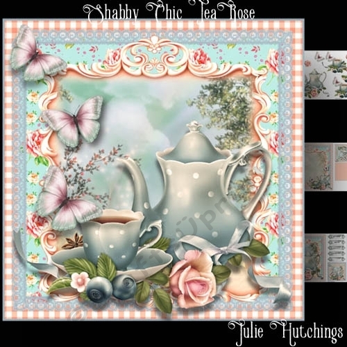 The Shabby Chic Tea Card Front Kit