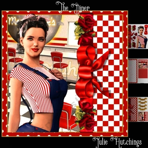 The 1950s Diner Card Front Kit