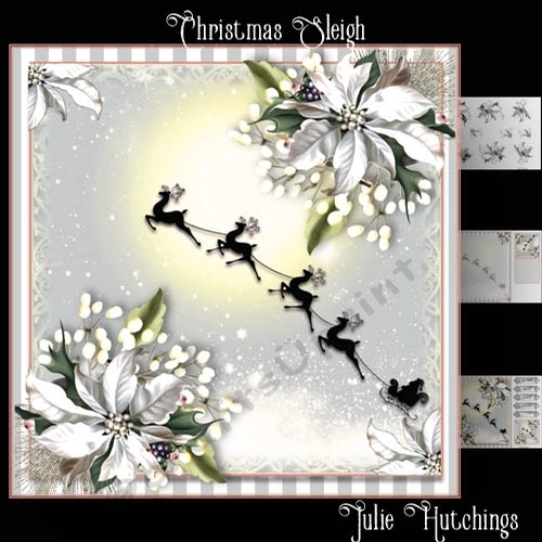 Christmas Sleigh Card Front Kit