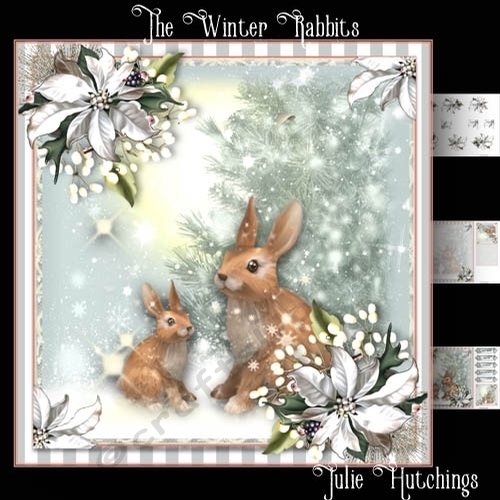 The Winter Rabbits Card Front Kit