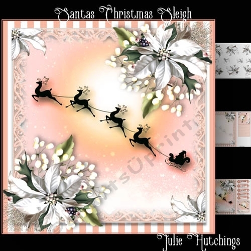 Santas Sleigh Card Front Kit