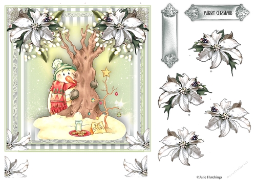 Cookies For Santa 7x7 Topper and decoupage