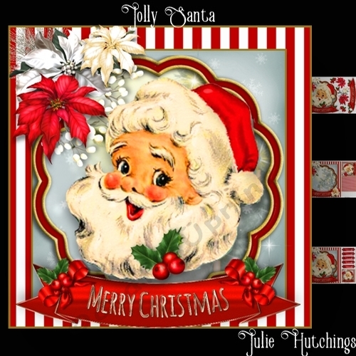 Jolly Santa Card Front Kit