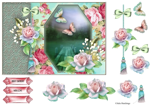 By The Riverside topper with decoupage