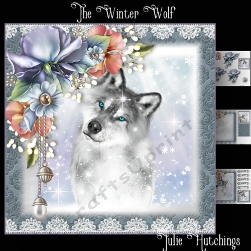 The Winter Wolf Card Front Kit 8x8