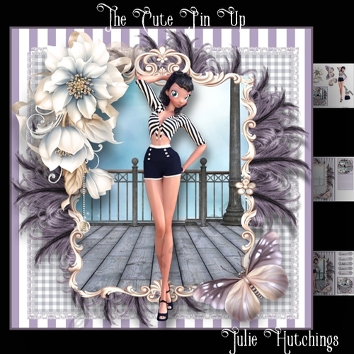 The Cute Pin Up Card Front Kit 