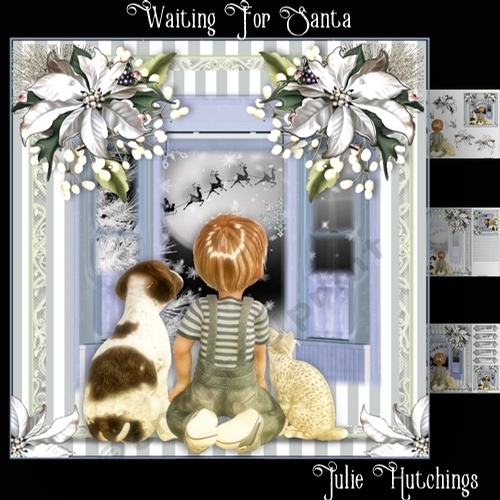 Waiting For Santa Card Front Kit