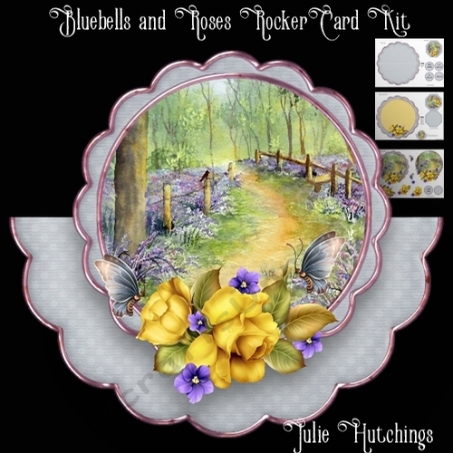 Bluebells and Roses Rocker Card Kit