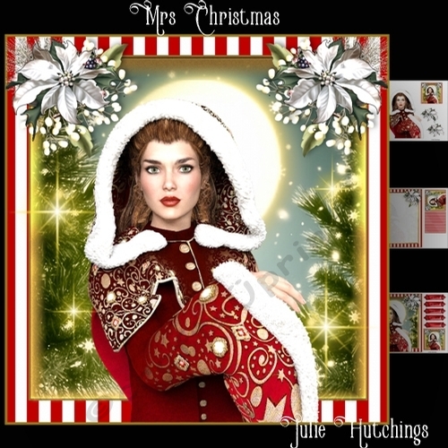 Mrs Santa Card Front Kit