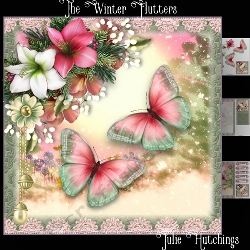 The Winter Flutters Card Front Kit