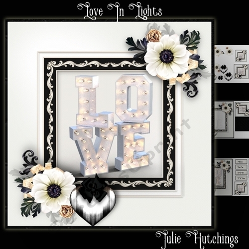 Love In Lights Card Front Kit