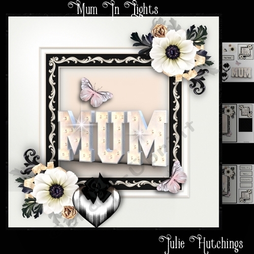 Mum In Lights Card Front Kit