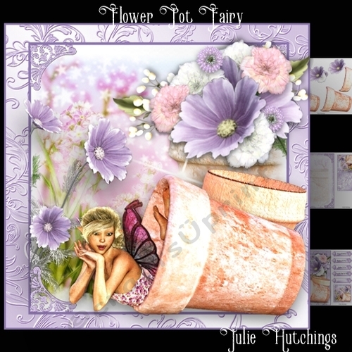 The Flower Pot Fairy Card Front Kit