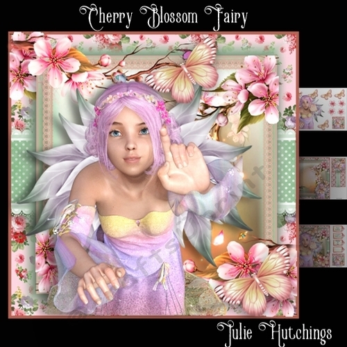 Blossom Fairy Flutters Card Front Kit