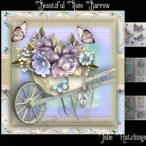 Beautiful Rose Barrow Card Front Kit