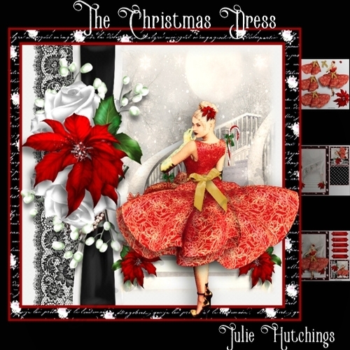 The Christmas Dress Card Front Kit