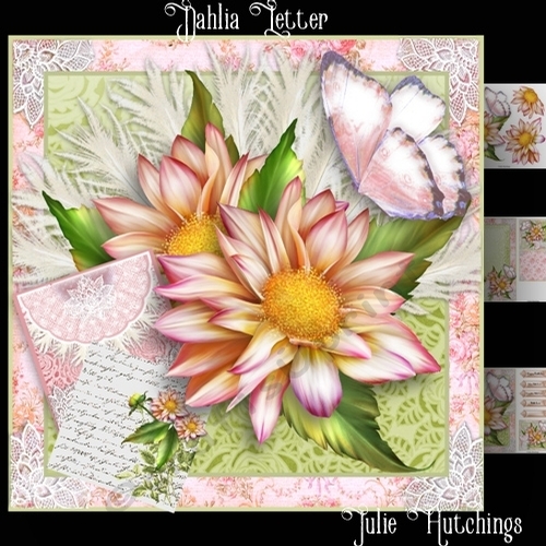 The Dahlia Letter card Front Kit