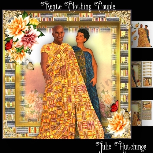 Kente Clothing Couple Card Front Kit