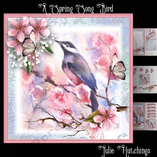 A Spring Song Bird Card Front Kit
