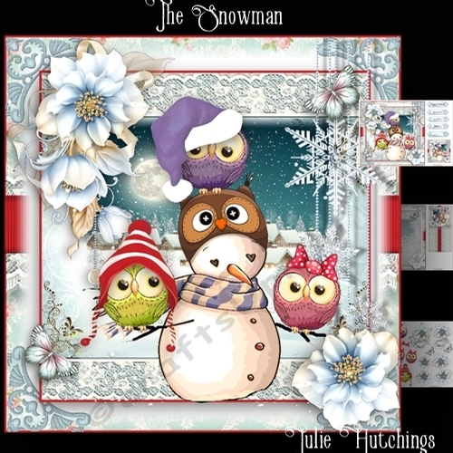 The Little Snowman Card Front Kit