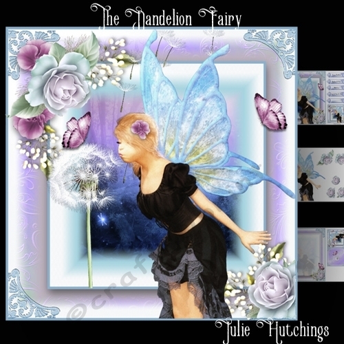 The Dandelion Fairy Card Front Kit