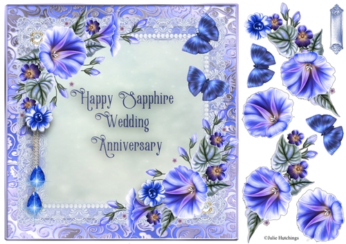 Sapphire Wedding Anniversary Topper