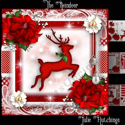 The Christmas Reindeer Card Front Kit