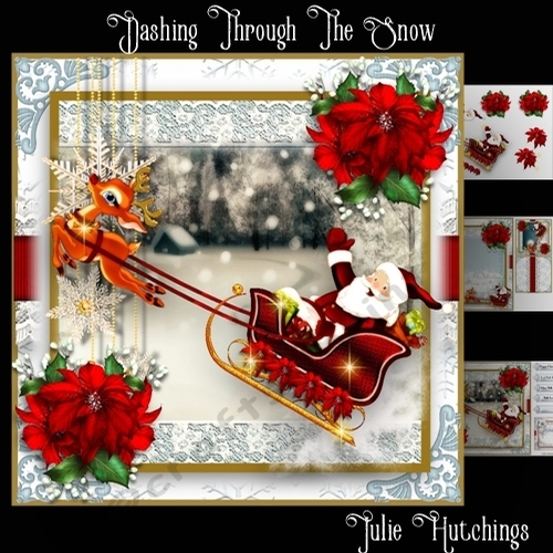 Dashing Through The Snow Card front Kit