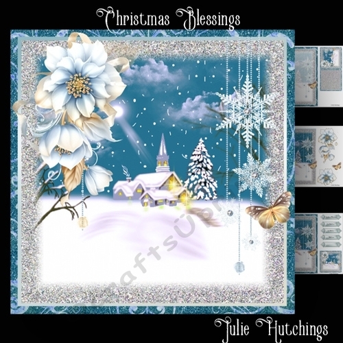 Christmas Blessings Card Front Kit